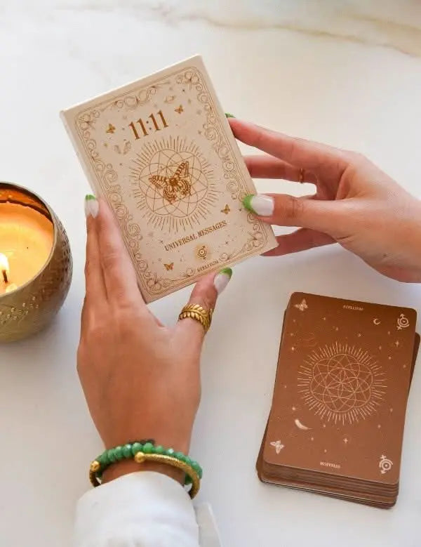 11:11 Universal Messages Oracle Deck | Decode Cosmic Signs & Synchronicities | Spiritual Guidance Esotergia Tienda