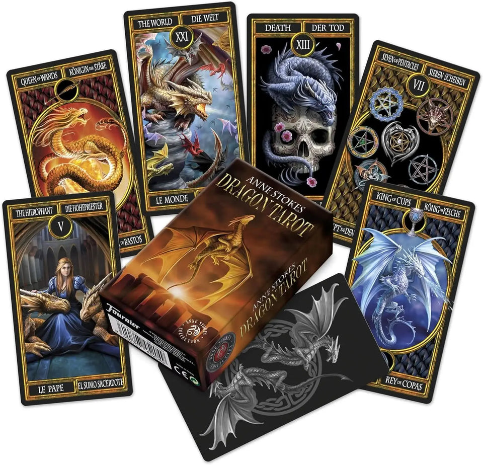 Baraja de Cartas Tarot Dragons de Anne Stokes: Ilustraciones Fantásticas de Dragones Esotergia Tienda