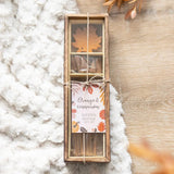 Set de Regalo de Incienso Otoñal: Naranja y Canela con Porta Incienso de Hoja - Esotergia Tienda