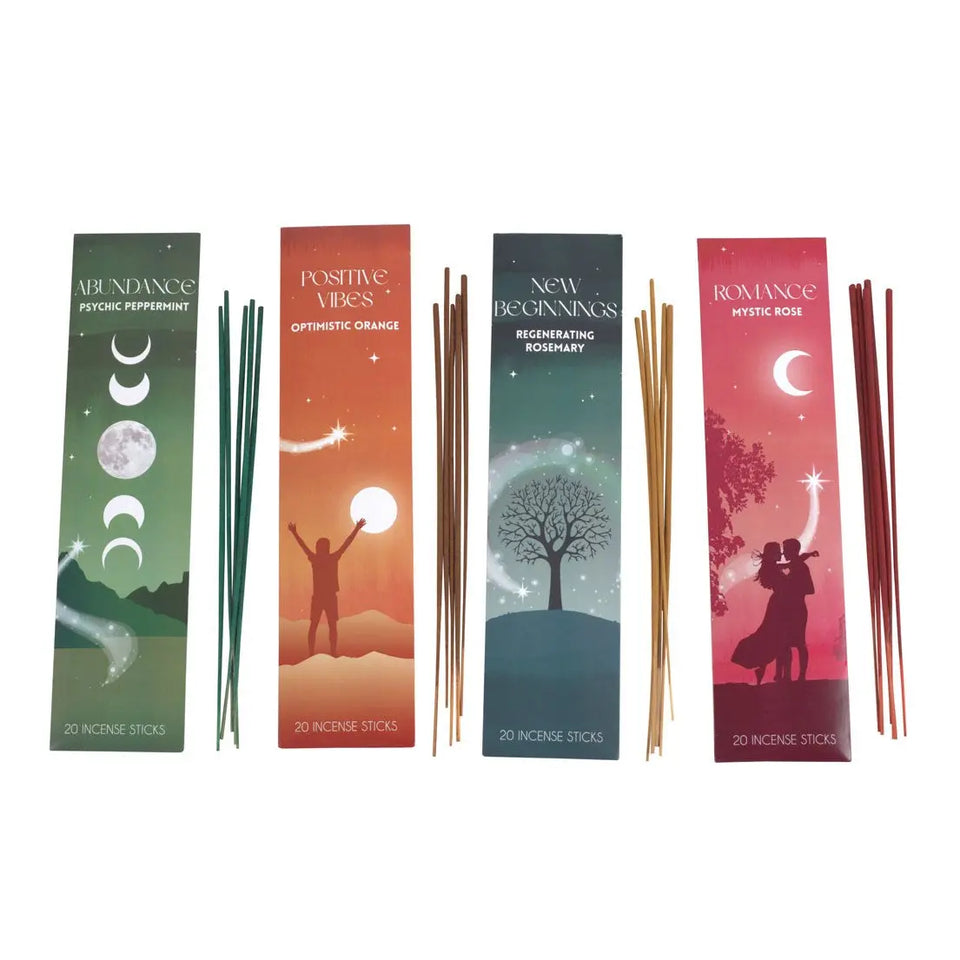 Set de Inciensos The Manifestation Collection – 4 Aromas para Atraer Energía Positiva | 80 Varitas Esotergia