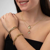 Collar Circonita Elemento Aire en Baño Oro 18k – Joya Elegante y Mística - Esotergia Tienda