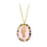 Collar San Judas Tadeo Turmalina - Protección Espiritual y Estilo Elegante Esotergia