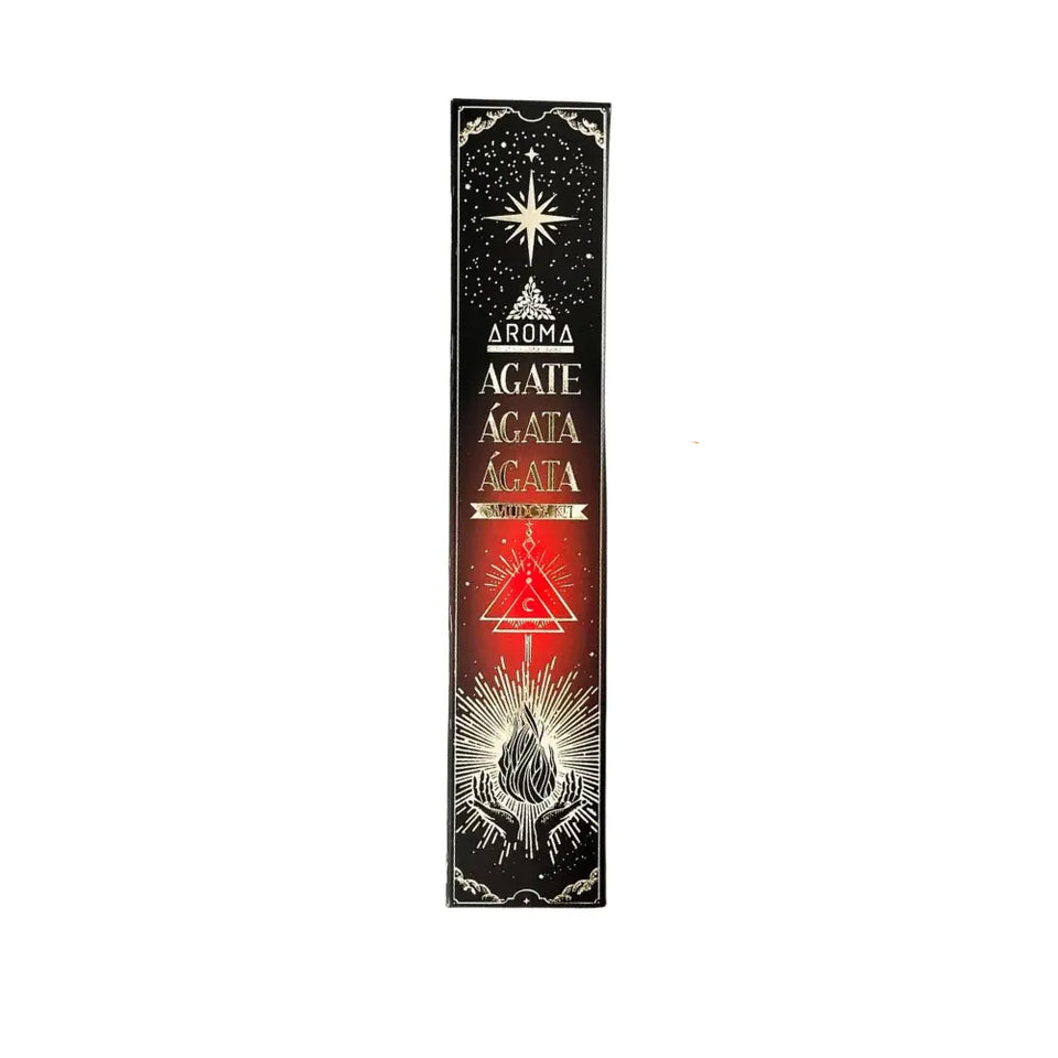 Varitas Incienso Ágata Magia de Cristal Aum Fragrances - Azafrán con Minerales de Ágata 20g – Estimula, Equilibra y Protege - Esotergia Tienda