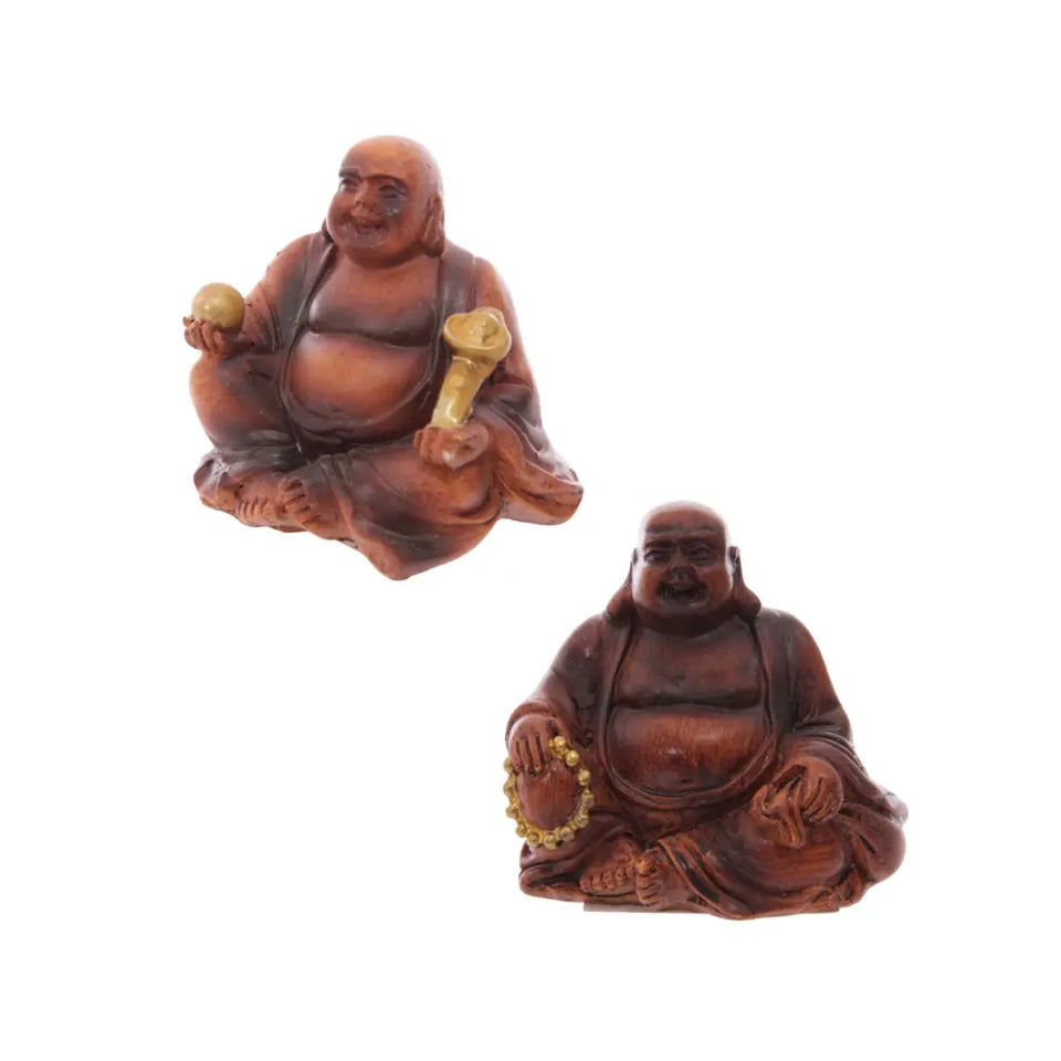 Figuras Buda de la Suerte Efecto Madera - Abundancia y Equilibrio - Esotergia Tienda