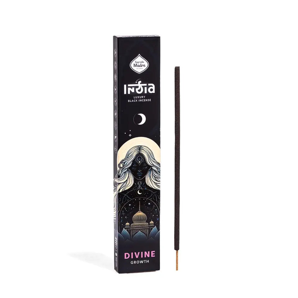 Varitas de Incienso India Black 'DIVINA: Crecer' - Sagrada Madre - Esotergia Tienda