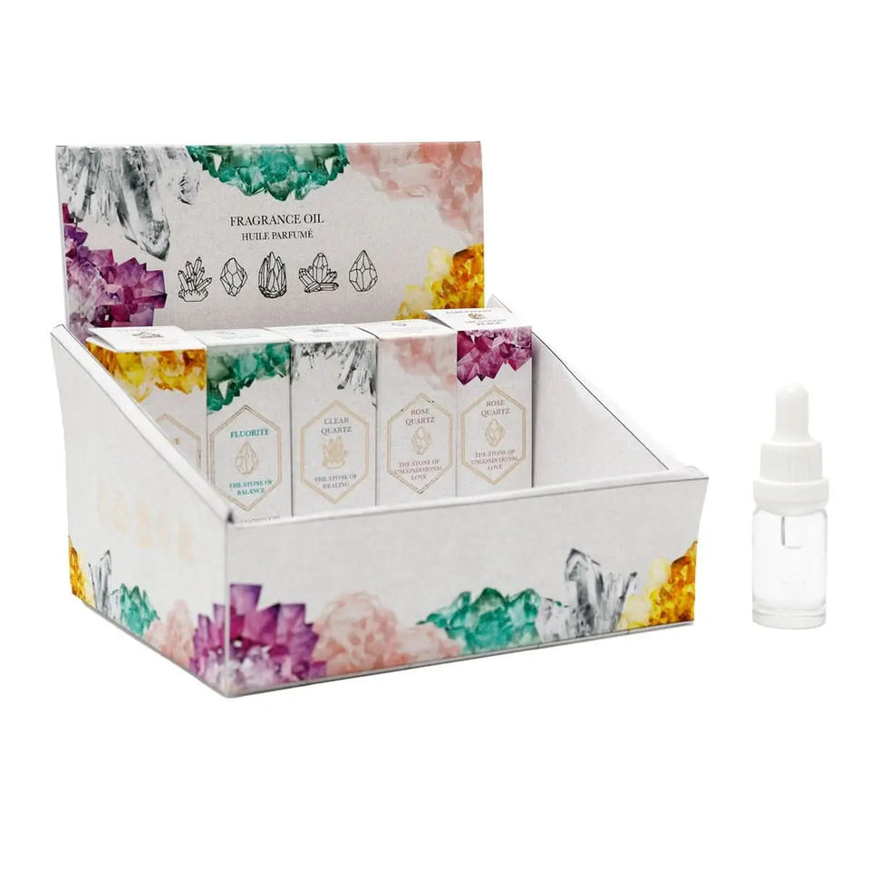 Aceite Aromático de Cristales (15ml) - Elige tu Energía: Citrino, Amatista, Cuarzo Rosa y Más Esotergia