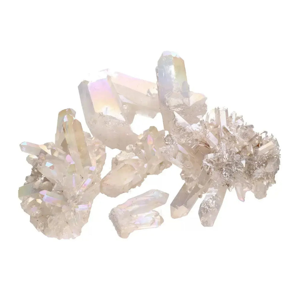 Drusa de Cuarzo Aqua Aura Natural – Elevación Espiritual y Protección Energética | 3 a 10 cm Esotergia