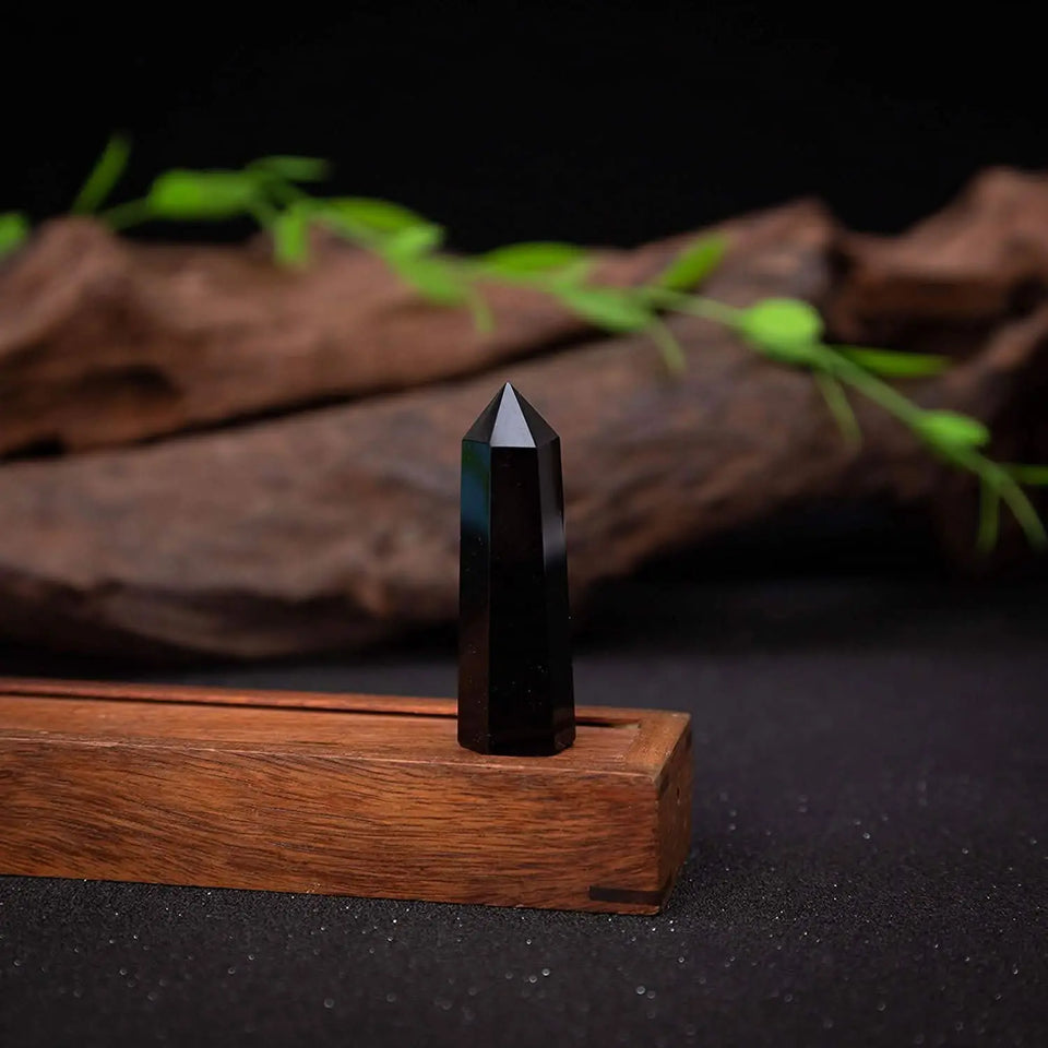 Punta Generador de Obsidiana Negra Esotergia