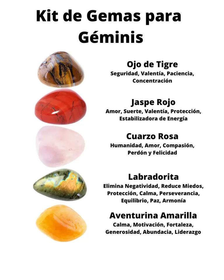 Kit de Gemas para Géminis Esotergia