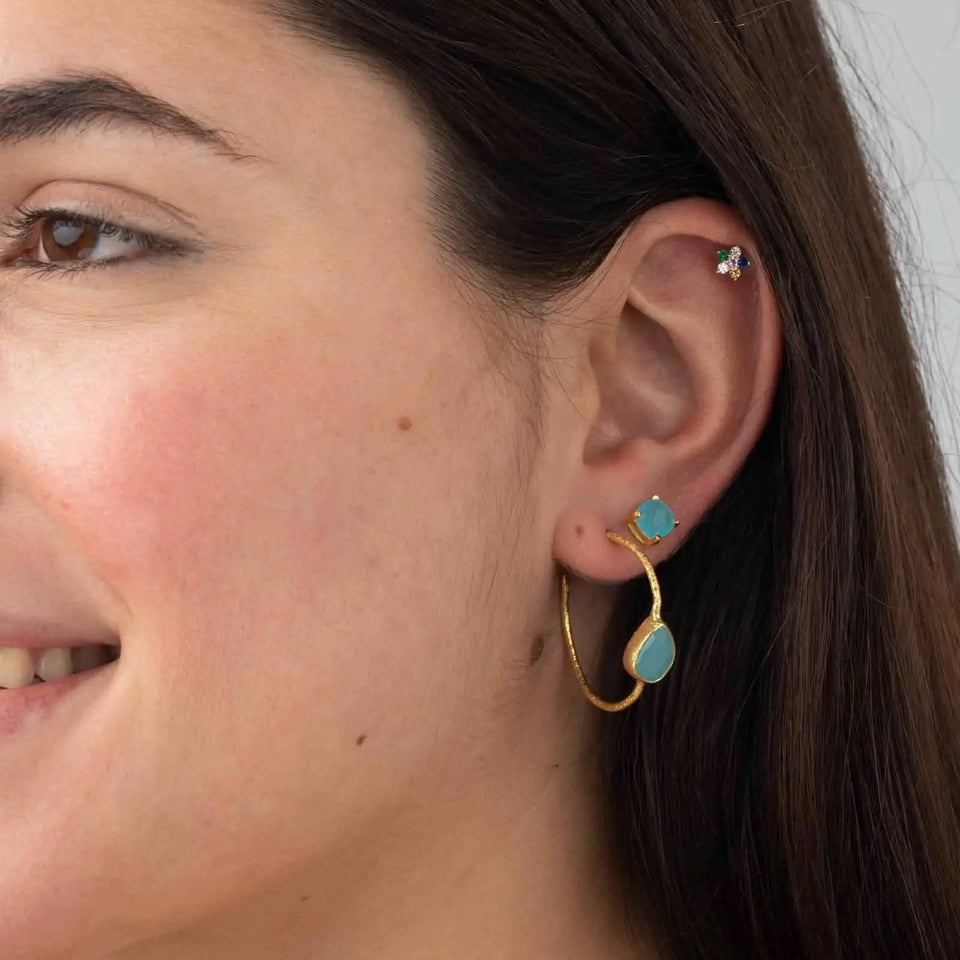Pendientes de Calcedonia Azul Esotergia