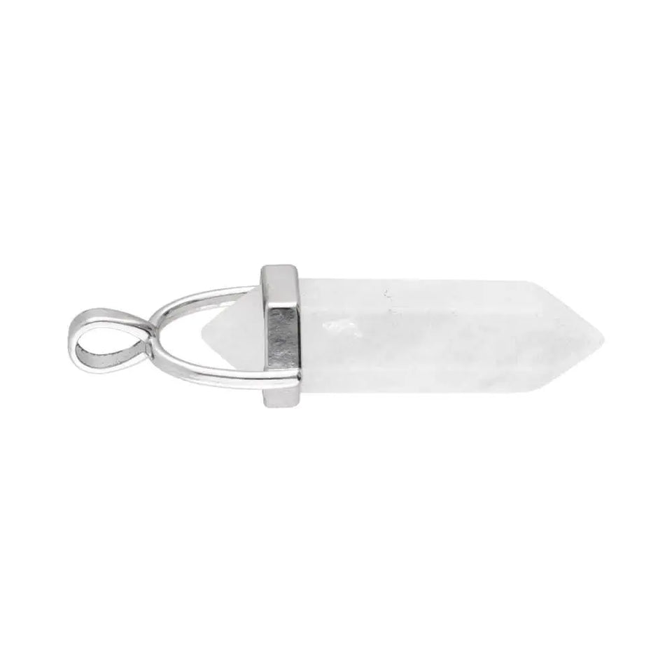 Colgante de Cuarzo Blanco Biterminado Esotergia