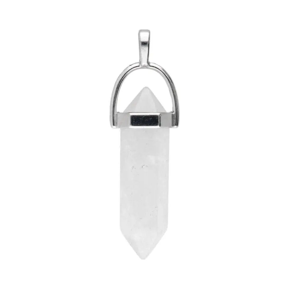 Colgante de Cuarzo Blanco Biterminado Esotergia