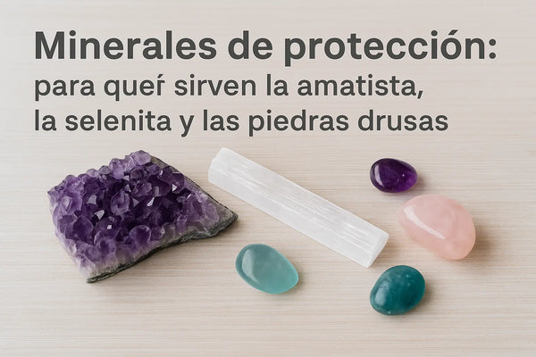 Minerales de protección: para qué sirven la amatista, la selenita y las piedras drusas - Esotergia Tienda