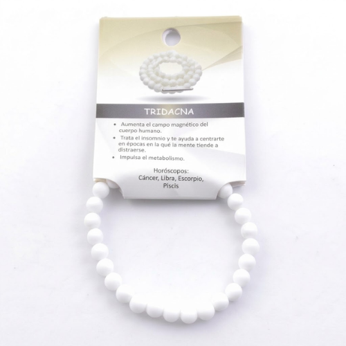 Pulsera de Tridacna Natural | Calma Mental, Descanso y Equilibrio Esotergia Tienda