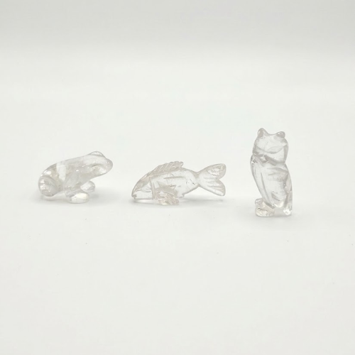 Set de 3 Animalitos de Cuarzo Variados | Armonía y Energía Positiva Esotergia