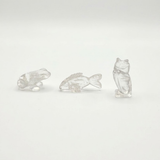 Set de 3 Animalitos de Cuarzo Variados | Armonía y Energía Positiva Esotergia
