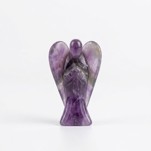 Ángel de Amatista Natural (6x3 cm) | Serenidad y Protección Espiritual Esotergia