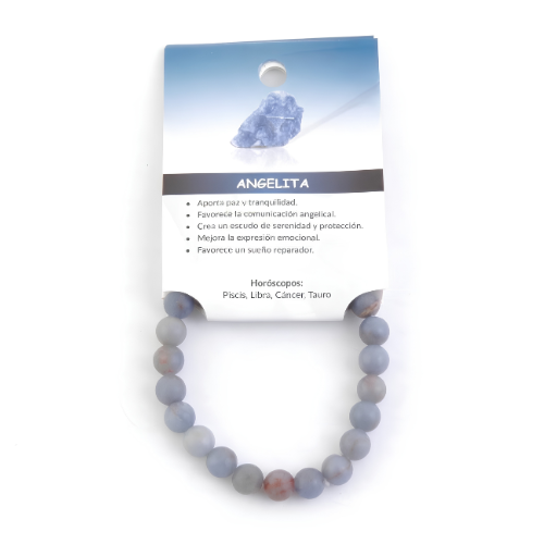 Pulsera de Angelita Natural (8 mm) | Paz, Comunicación y Conexión Espiritual Esotergia Tienda