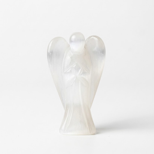 Ángel de Selenita Natural (6x3 cm) | Purificación y Paz Interior Esotergia
