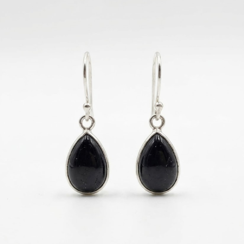 Pendientes de Plata y Turmalina en Lágrima | Protección, Elegancia y Equilibrio Esotergia