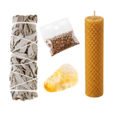 Kit Ritual de Abundancia y Prosperidad (Vela de Miel, Citrino y Canela) Esotergia