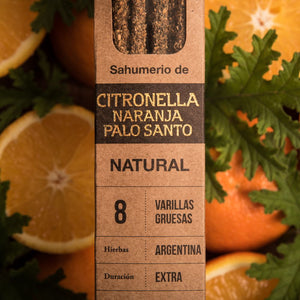 Incienso de Citronela, Naranja y Palo Santo