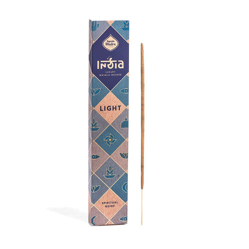 Incienso India Masala LUZ - Sahumerio Artesanal de Guía Espiritual y Purificación (12 Varillas) Esotergia