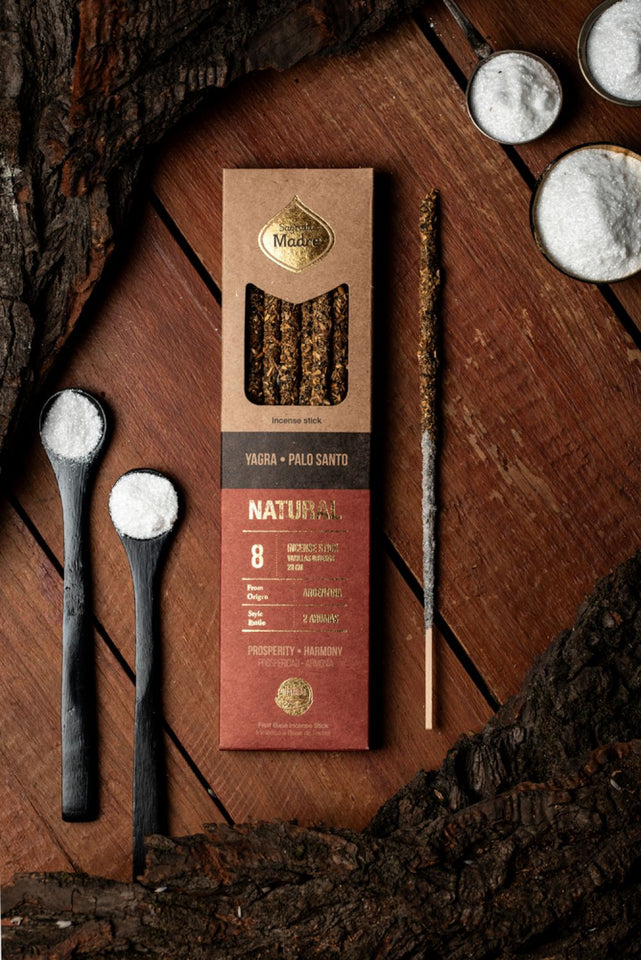 Incienso Natural Yagra y Palo Santo - Sagrada Madre | Prosperidad y Limpieza Energética Esotergia