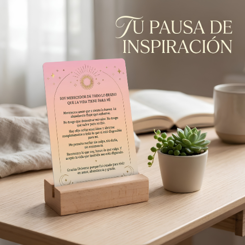 Cartas "Gracias Universo": 55 Afirmaciones para Agradecer, Reconectar y Manifestar (Incluye Soporte de Madera y Guía) Esotergia Tienda