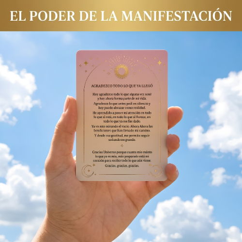 Cartas "Gracias Universo": 55 Afirmaciones para Agradecer, Reconectar y Manifestar (Incluye Soporte de Madera y Guía) Esotergia Tienda