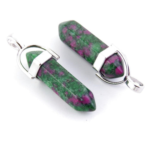 Zoisite Pendant with Ruby
