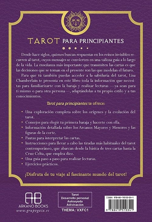 Libro Tarot para Principiantes | Guía de Lectura Psíquica (Lisa Chamberlain) Esotergia Tienda