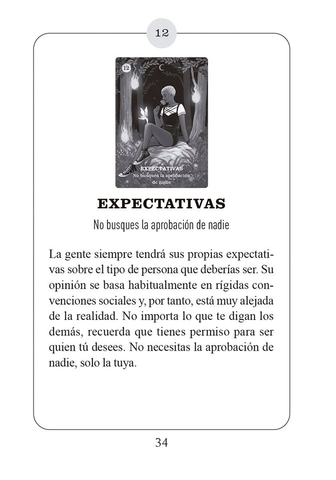 Oráculo Cree en tu propia magia (45 Cartas + Libro) | Empoderamiento Femenino Esotergia Tienda