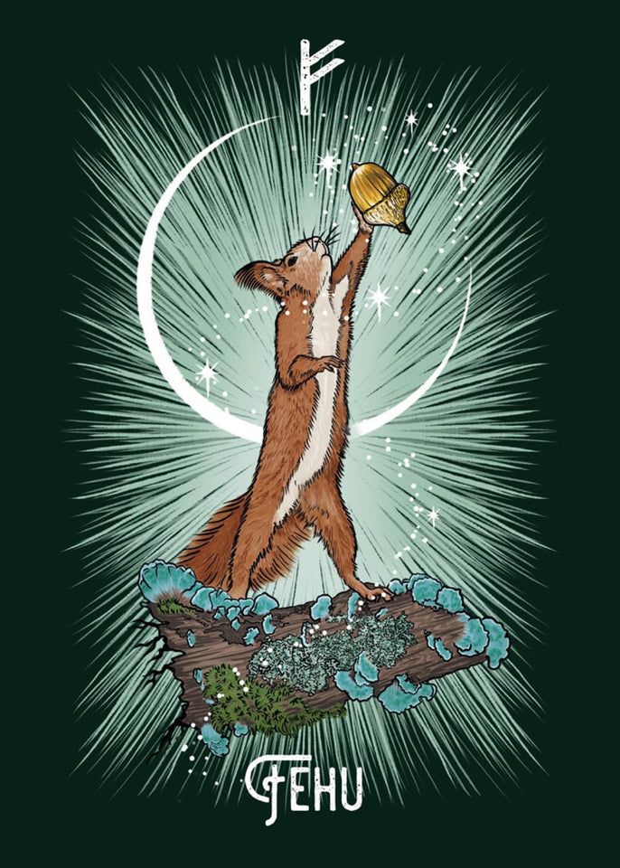 Oráculo Rúnico de los Animales (24 Cartas) | Athene Noctua Esotergia Tienda