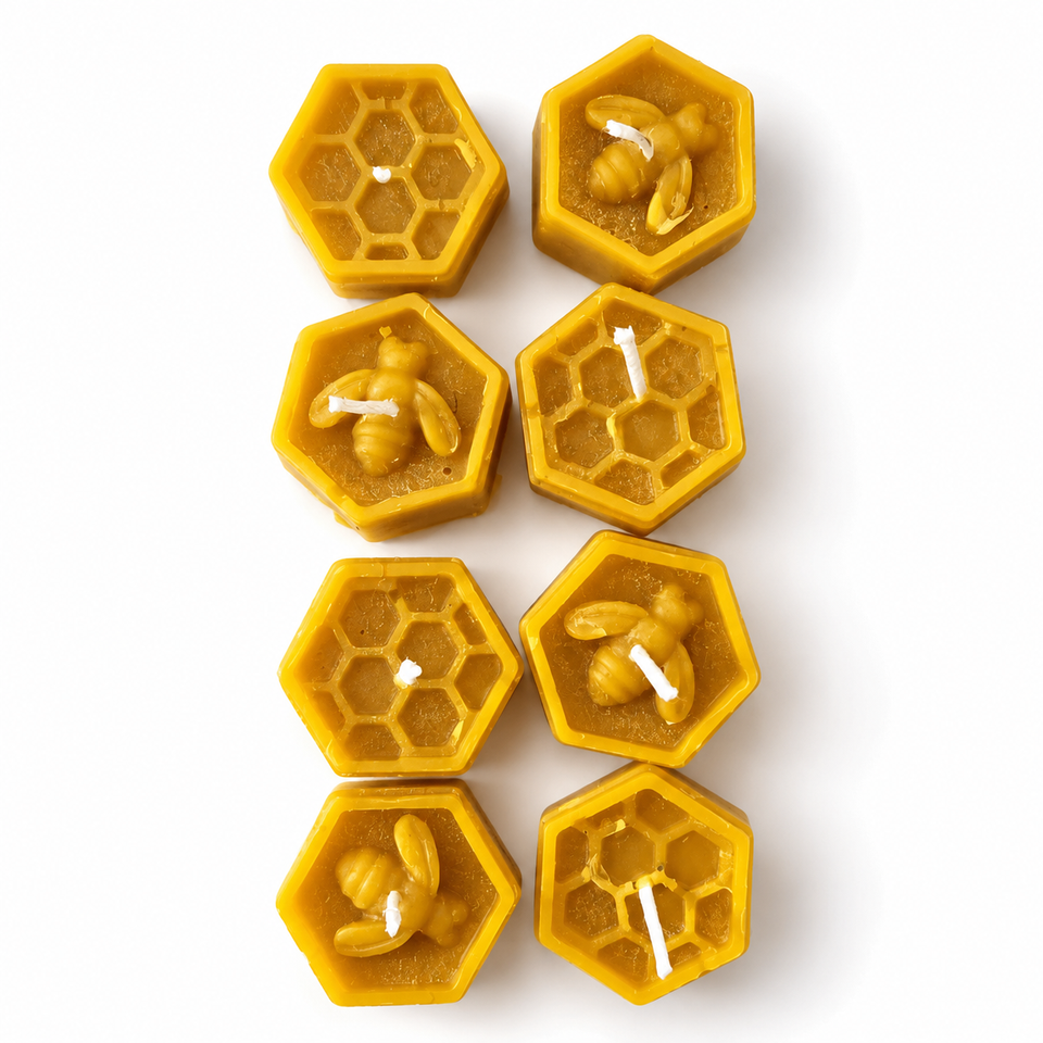 Pack 8 Mini Velas de Miel 100% Cera de Abeja – Ritual 11 y 22 Esotergia Tienda