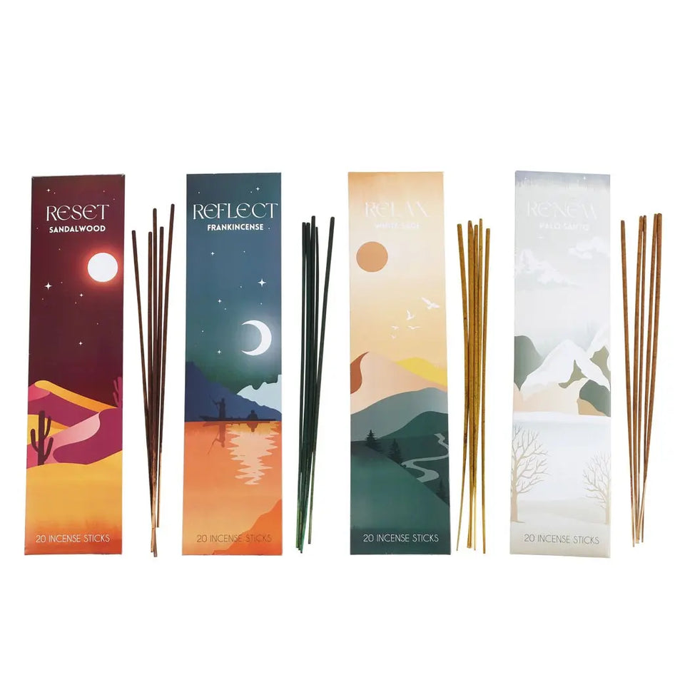 Set de Inciensos The Meditation Collection – 4 Aromas Calmantes | 80 Varitas Espirituales Esotergia