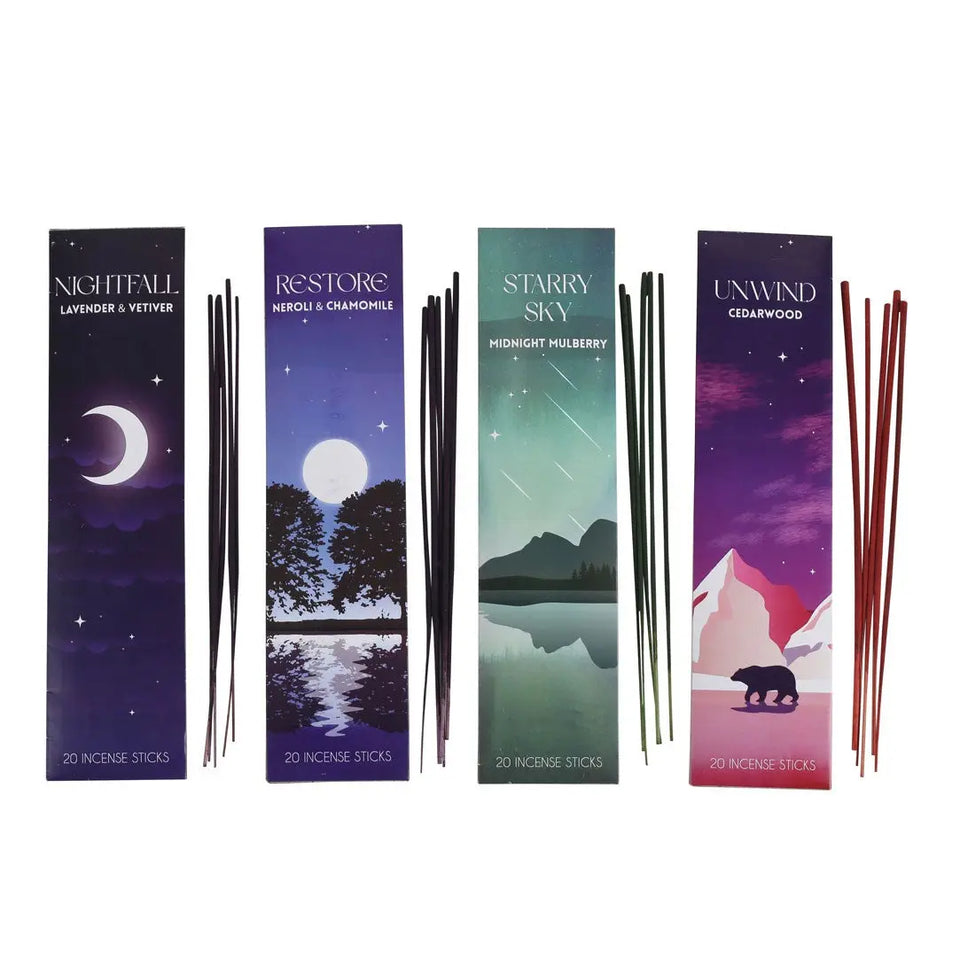 Set de Inciensos The Sleep Collection – 4 Aromas Relajantes para Dormir | 80 Varitas Esotergia