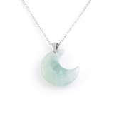 Collar Luna de Fluorita Natural (23mm) y Acero (42+5cm) | Enfoque, Orden y Claridad Mental Esotergia