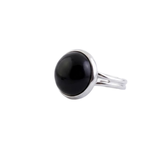 Anillo Ajustable Ónice Negro (12 mm) | Protección, Fuerza y Control Personal Esotergia