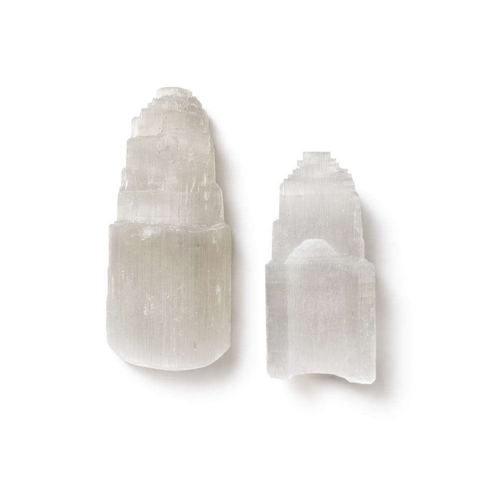 Rascacielos de Selenita - Media Pieza Imperfecta Esotergia Tienda