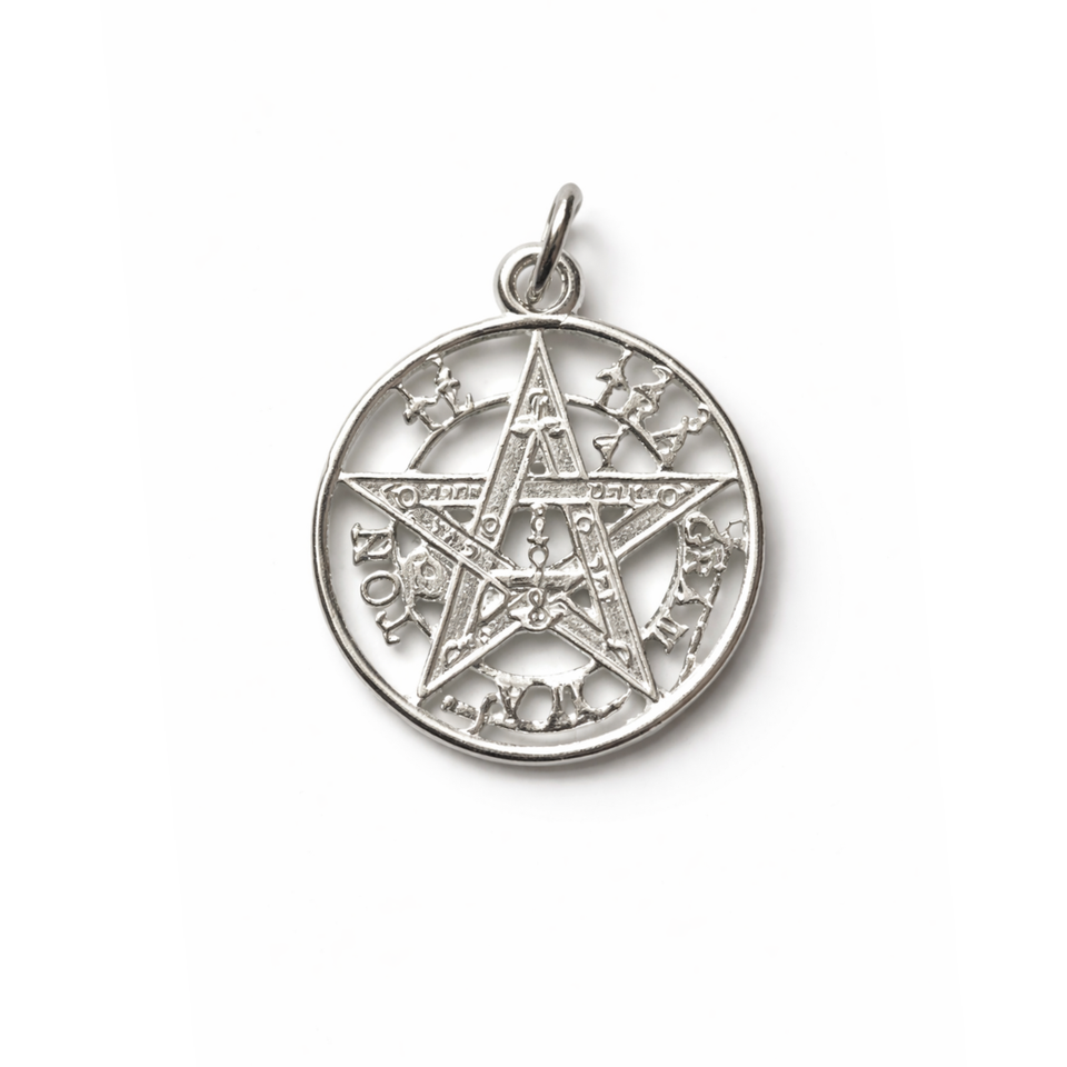 Colgante de Tetragrammaton en Plata de Ley 20 mm | Protección y Poder Espiritual Esotergia