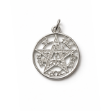Colgante de Tetragrammaton en Plata de Ley 20 mm | Protección y Poder Espiritual Esotergia