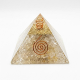 Pirámide Orgonita de Cuarzo con Espiral (7x7 cm) | Transmutación y Protección Esotergia
