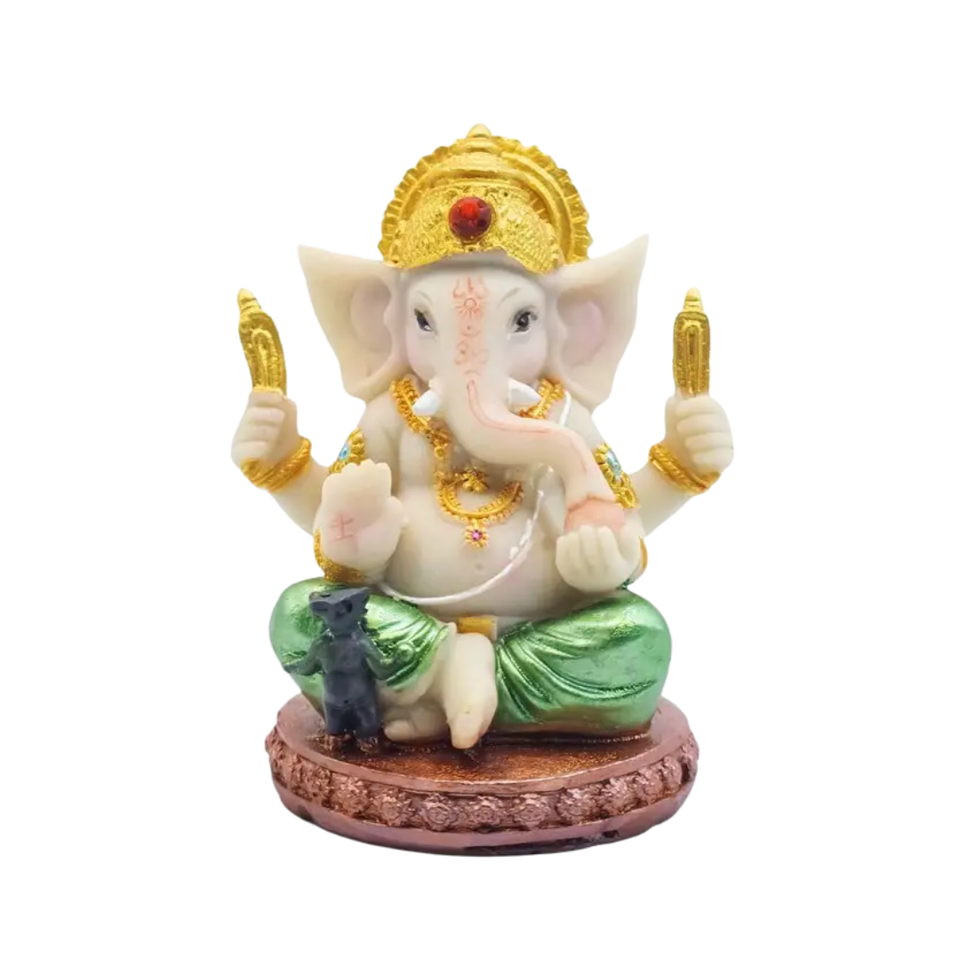 Figura de Ganesha con Dosel Protector (9,5 cm) | Abrecaminos, Protección y Abundancia (Copia) Esotergia Tienda