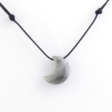 Collar Ajustable con Luna de Labradorita | Cordón Encerado Esotergia