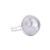 Anillo Ajustable Cuarzo Blanco (12 mm) | Claridad, Purificación y Sanación Universal Esotergia