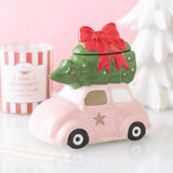 Quemador de Esencias Coche Rosa Navideño | Magia, Aromaterapia y Alegría Festiva Esotergia