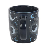 Taza Luna Azul de Cerámica 500 ml con Estrellas Esotergia
