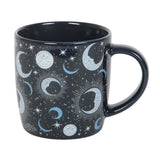 Taza Luna Azul de Cerámica 500 ml con Estrellas Esotergia