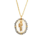 Collar San Judas Tadeo Labradorita - Protección Espiritual y Estilo Elegante Esotergia